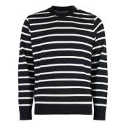 Ribbet Crew-Neck Uld Sweater