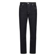 Straight-leg Jeans med Metalnitter