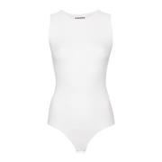 Hvid High Neck Bodysuit