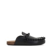 Sort Ruffle Loafer Sko