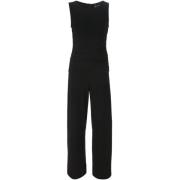 Sort Ærmeløs Jumpsuit