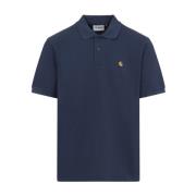 Chase Piquet Polo Shirt i Dusky Blue