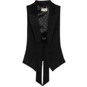 Sort Tuxedo Line Letvægts Vest