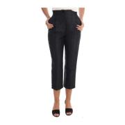 Elegant High-Waist Capri Bukser