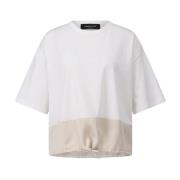 Satin Hem Oversized Bomuld T-shirt