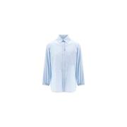 Gathered Sleeve Cotton Shirt