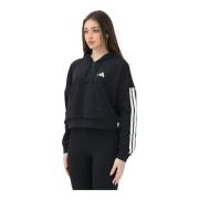 Sort halv lynlås Essentials 3-Stripes sweater