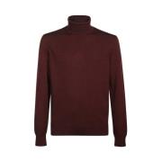 Ribbet uld turtleneck sweater