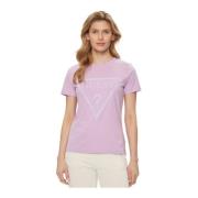 Bomuld Logo T-shirt - Violet Lige pasform