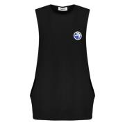 Bomuld Tank Top med Logo Patch