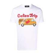 Grafisk Print Herre T-shirt - Caten Trip