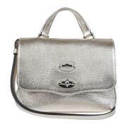 Metallic Læder Crossbody Taske Twist Lock