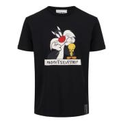 bomuld sort T-shirt med Looney Tunes print