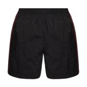 Sorte Nylon Shorts med Logo Detalje