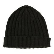 Kashmir Ribstrikket Beanie Hat Grøn