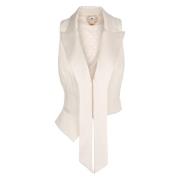 Satin Revers Enkeltknap Vest