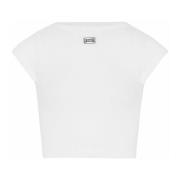 Hvid Crew Neck T-shirt med Gaultier Patch