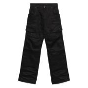 Sort Linned Cargo Jeans Produceret i Italien