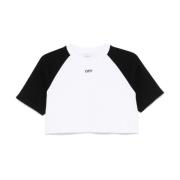 Hvid Crew Neck Logo T-shirts