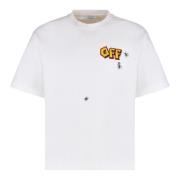 Bomuld Crew-neck T-shirt med Bagtryk