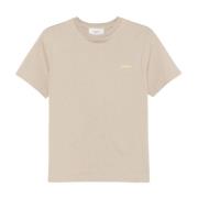 Logo Boxy T-shirt Beige/Gul