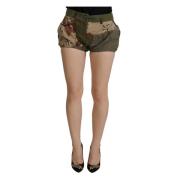 Army Green High Waist Hot Pants