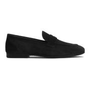 Herre klassiske sorte ruskind loafers