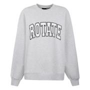 Crewneck Sweatshirt med Broderi