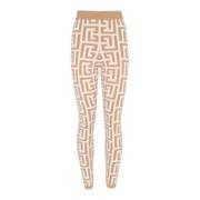 Strikkede leggings med maxi-monogram