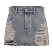 Stilfuld Denim Mini Nederdel