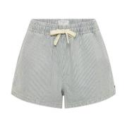 Stribede Denim Shorts