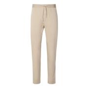 Beige Bukser i glat stof Slim Fit