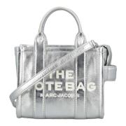 Metallic Silver Mini Tote Håndtaske