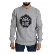 Krone Konge Print Bomuld Pullover Sweater