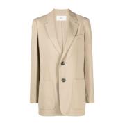 Enkelt Brystet Blazer