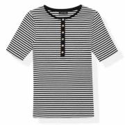 Stribet Ribbet Henley Tee