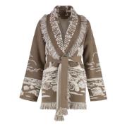 Silk Wool Cashmere Shawl Collar Cardigan