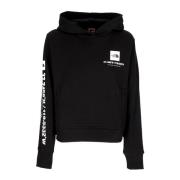 Sort Letvægts Hættetrøje Crop Hoodie