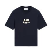 Blå Logo Patch Crew Neck T-shirt