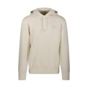 Creme Jersey Hoodie Sweatshirt