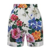 Shorts med blomstermotiv