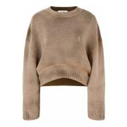 Beige Oversized Uld Cashmere Sweater