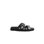 Sorte Studded Flade Sandaler