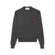 Broderet Logo Rund Hals Pullover