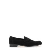 Sort Læder Slip-On Loafers