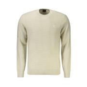 Luksuriøs Crew Neck Sweater med Kontrastdetaljer