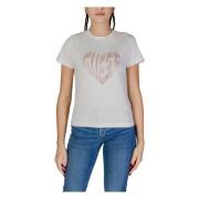 Hjerte Rhinestone Casual Tee