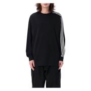 Sort 3-Stripes Langærmet T-shirt