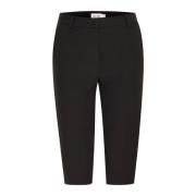 Sorte Slim-Fit Capri Bukser