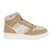 Beige Basket Pelo Sneakers til Kvinder